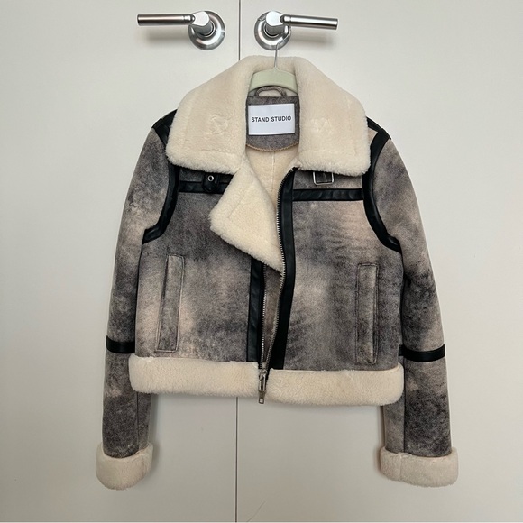 Stand Studio Faux Shearling Jacket - Picture 1 of 10